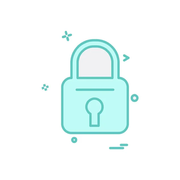 Lock Icon Design Vektorillustration — Stockvektor