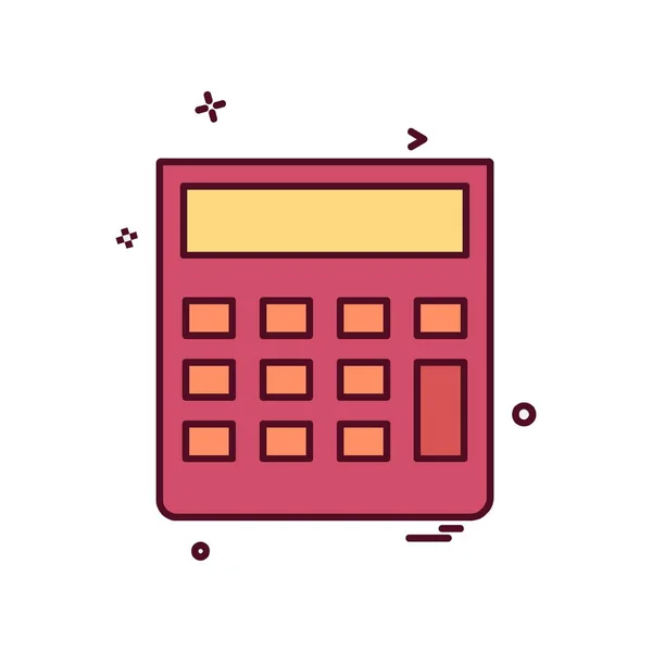 Calculadora Icono Diseño Vector — Vector de stock