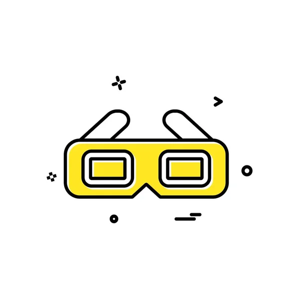 Szemüveg Ikonra Design Vektor Illusztráció — Stock Vector