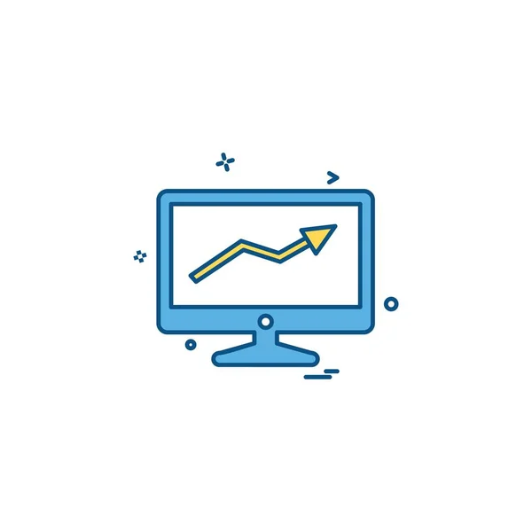 Monitor Pictogram Ontwerp Vector — Stockvector