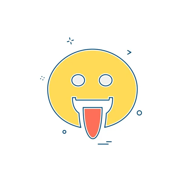 Design Ícone Emoji Ilustração Vetorial — Vetor de Stock