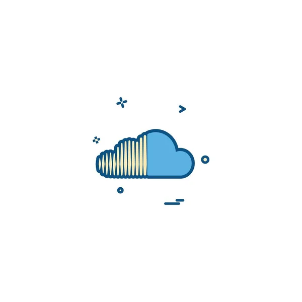 Wolke Icon Design Bunte Vektorillustration — Stockvektor