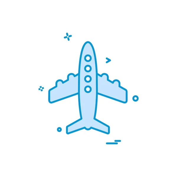 Aeroplane Icon Design Vector — Stock Vector