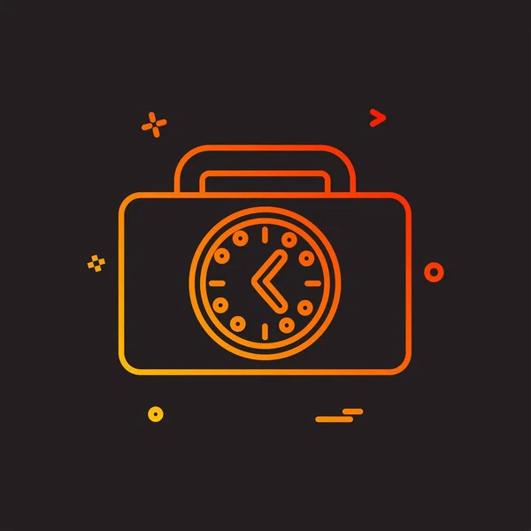 Icono Tiempo Diseño Vector Colorido Ilustración — Vector de stock