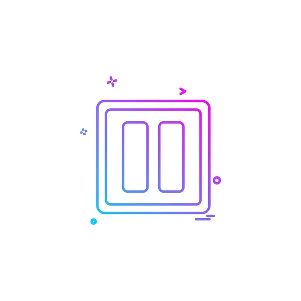 Pause Icon Design Vektor — Stockvektor