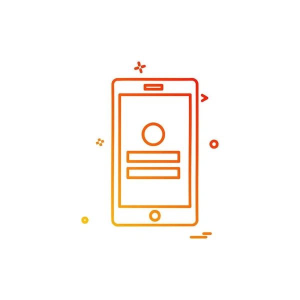 Mobiele Telefoon Pictogram Ontwerp Vector — Stockvector