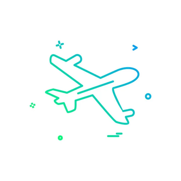 Aeroplane Icon Design Vector — Stock Vector