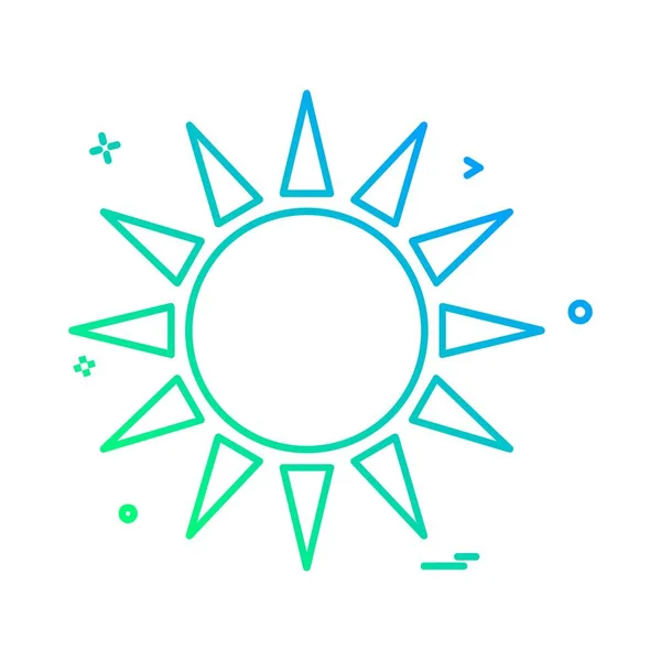 Sol Icono Diseño Vector — Vector de stock