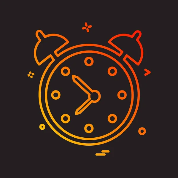 Reloj Icono Plano Vector Ilustración — Archivo Imágenes Vectoriales