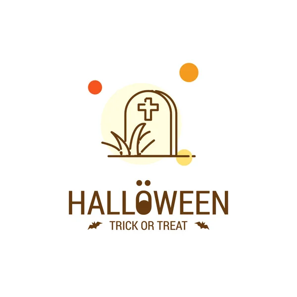Boldog Halloween Tervezés Tipográfia Fehér Háttér Vektor Illusztráció — Stock Vector