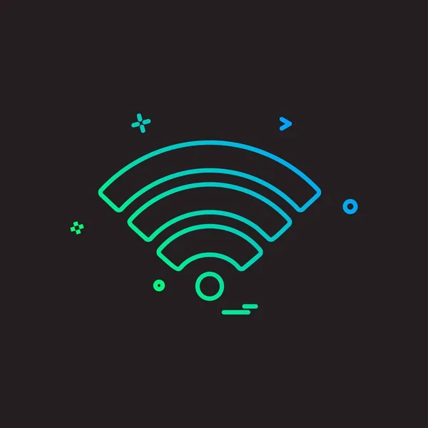 Wifi Icono Diseño Vector — Archivo Imágenes Vectoriales