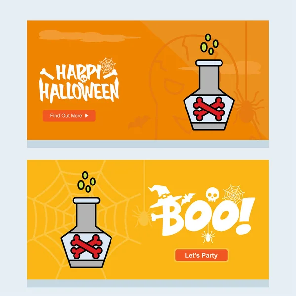 Šťastný Halloween Pozvánky Design Jed Vektor — Stockový vektor