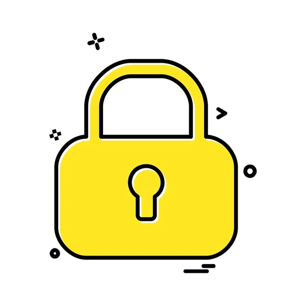 Lock Icon Design Vektorillustration — Stockvektor