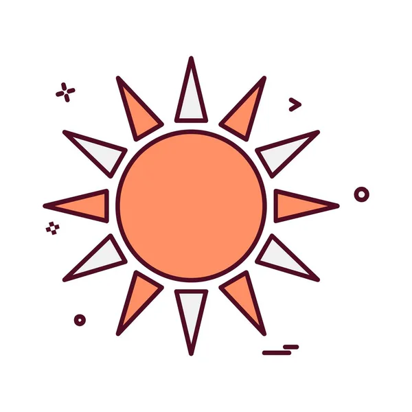 Sol Icono Diseño Vector — Vector de stock