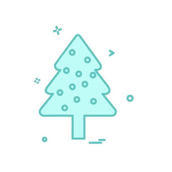 Árbol Navidad Icono Diseño Vector — Vector de stock