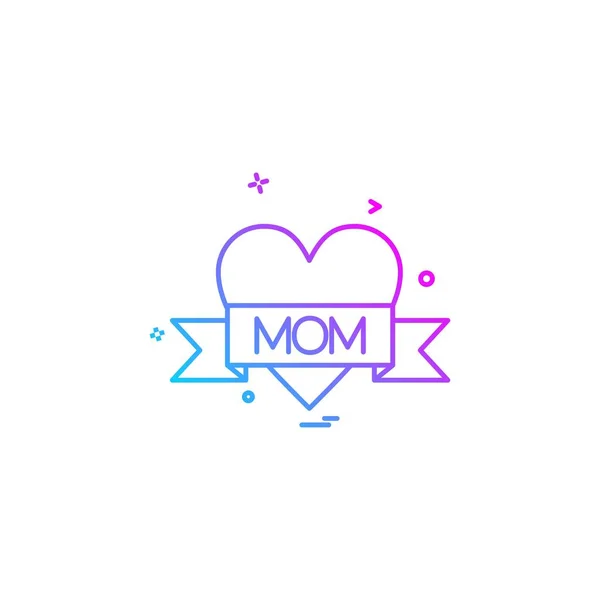 Love Mom Icon Design Vector — Stock Vector