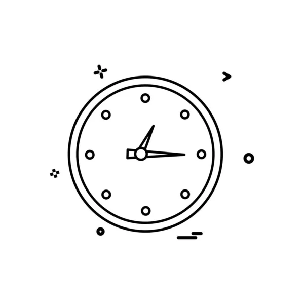 时间图标设计 五颜六色的向量例证 — 图库矢量图片