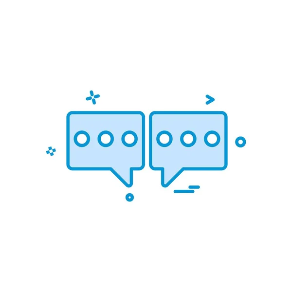 Chat Pictogram Ontwerp Vector — Stockvector