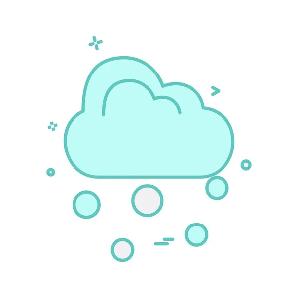 Wolke Icon Design Bunte Vektorillustration — Stockvektor