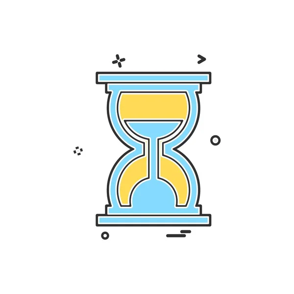 Icono Tiempo Diseño Vector Colorido Ilustración — Archivo Imágenes Vectoriales