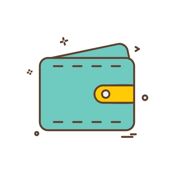 Wallet Icon Design Vector Illustration — Stock Vector