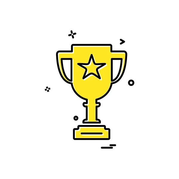 Trophy Icon Design Vector — Stock Vector