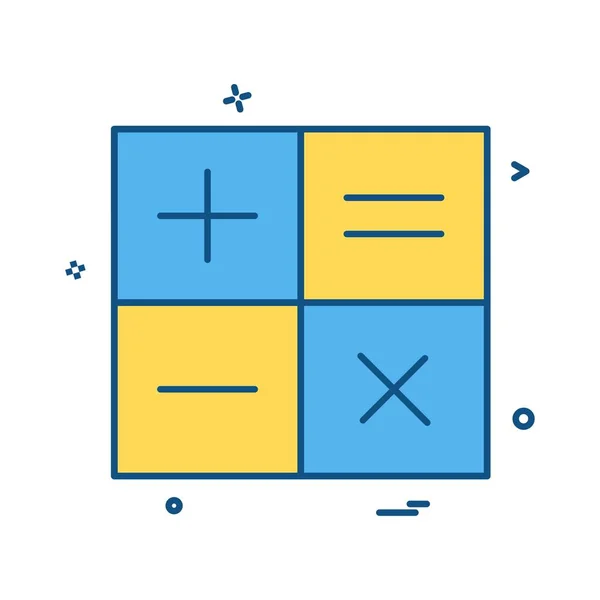 Calculator Math Icon Vector Design — Stock Vector