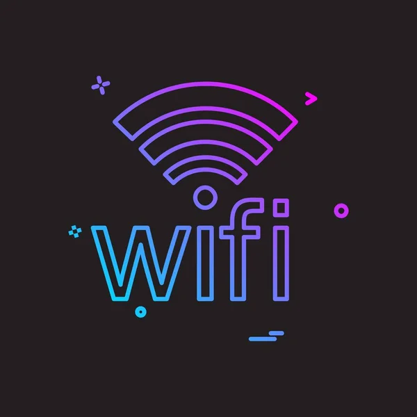 Wifi Icono Diseño Vector — Archivo Imágenes Vectoriales