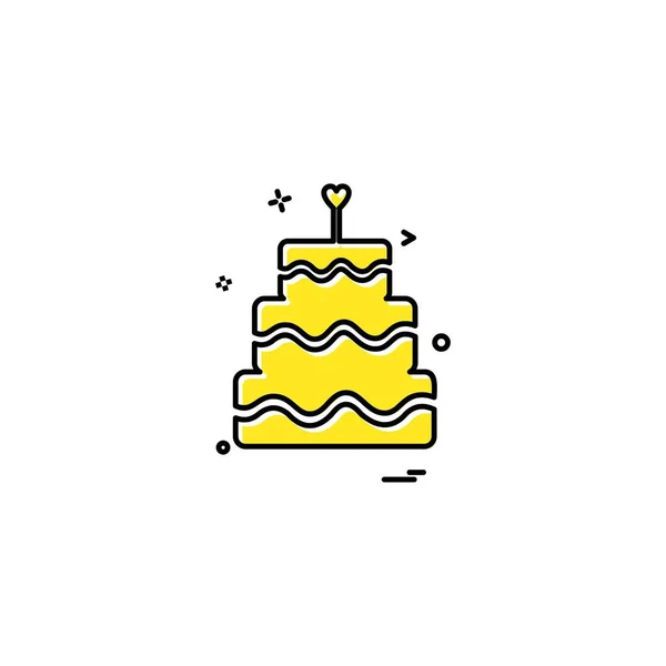 Icono Cumpleaños Vector Diseño — Vector de stock