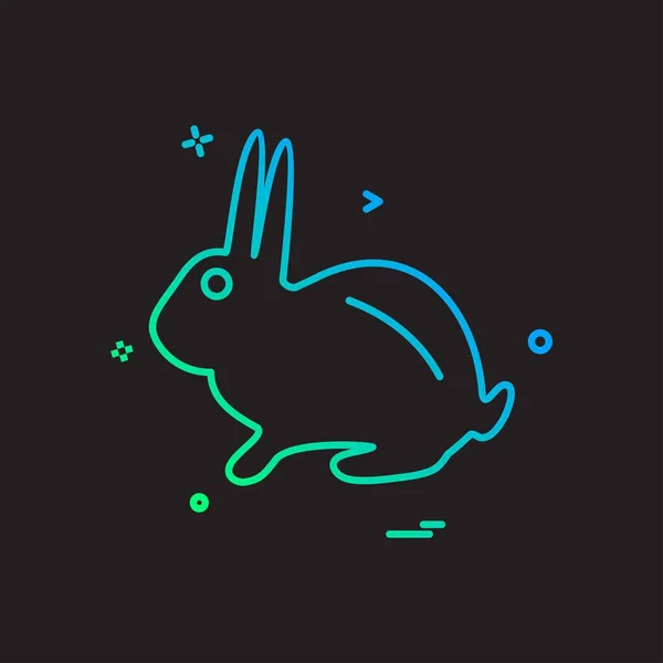 Rabbit Icon Design Vector — Stock Vector