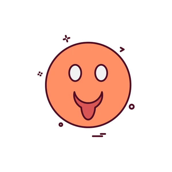 Emoji Icon Design Bunte Vektorillustration — Stockvektor