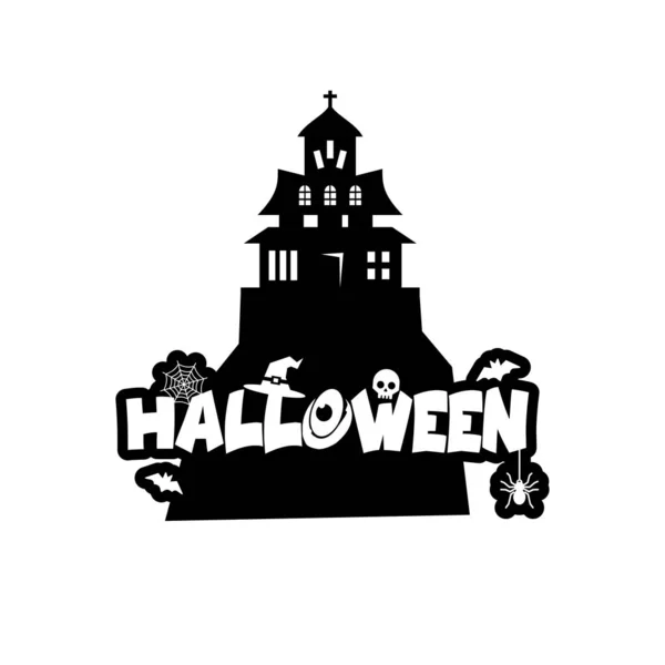 Halloween Ontwerp Met Typografie Witte Achtergrond Vector — Stockvector