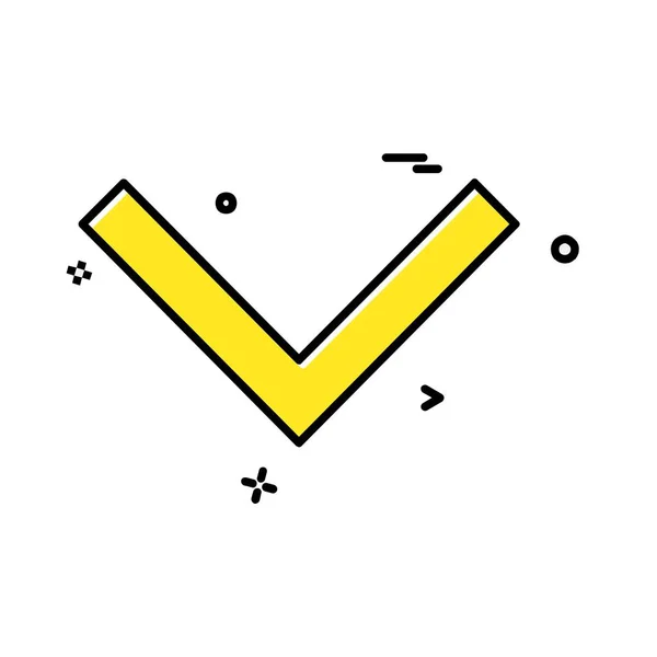 Flecha Abajo Icono Diseño Vector — Archivo Imágenes Vectoriales
