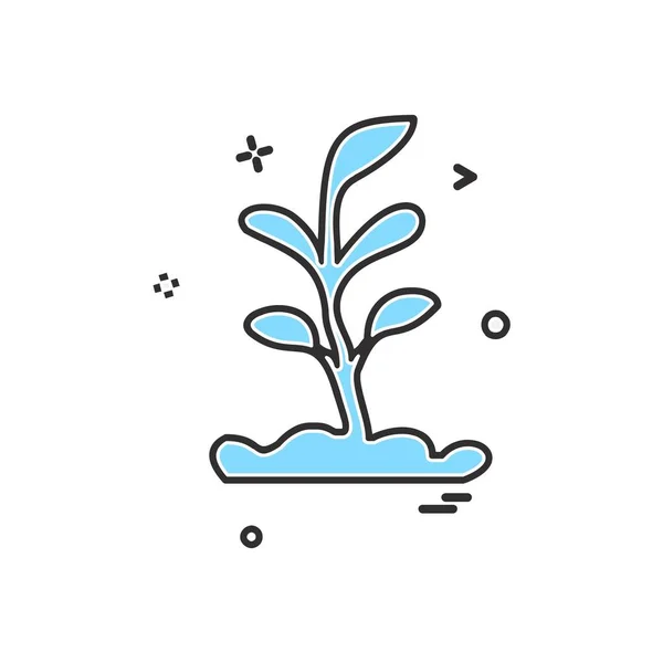 Plant Icon Design Vector Illustration — Stock Vector