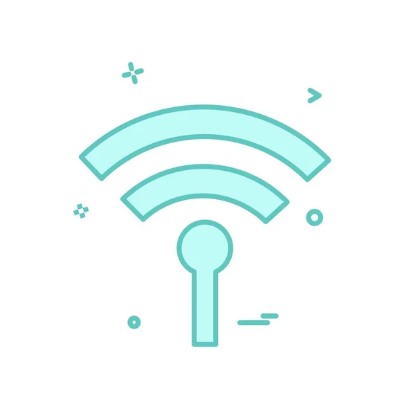 Wifi Icono Diseño Vector — Archivo Imágenes Vectoriales