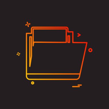 Klasör simge tasarlamak vektör