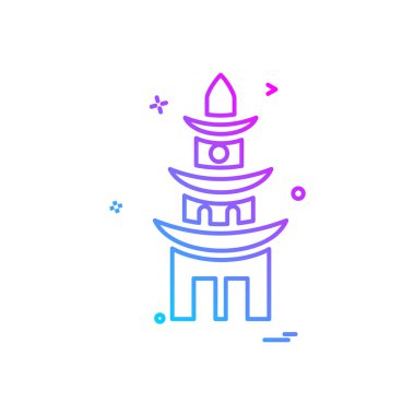 Tapınak simge tasarlamak vektör