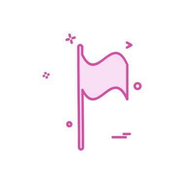 Bayrak simgesi tasarım vektörü