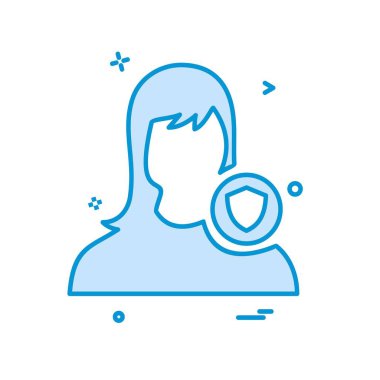 Kadın avatar simge tasarlamak vektör