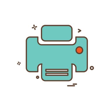 Yazıcı simgesi tasarım vektörü