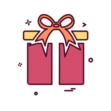 Giftbox simge tasarlamak vektör