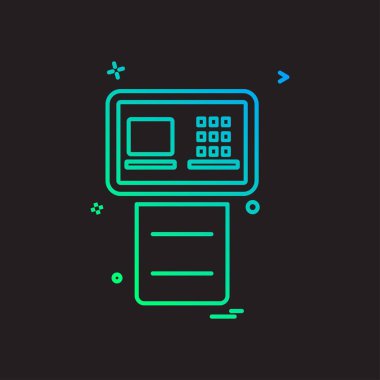 ATM simge tasarım vektörü