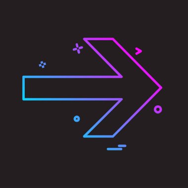 Sağ ok simge tasarlamak vektör