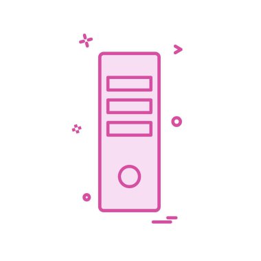 İşlemci simgesi tasarım vektörü