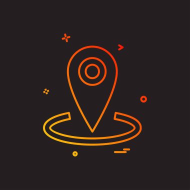 Gezinti simgesi tasarım, renkli vektör çizim