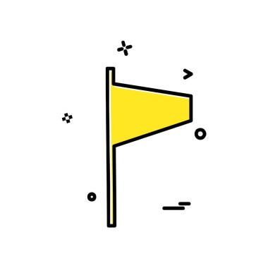 Bayrak simgesi tasarım vektörü