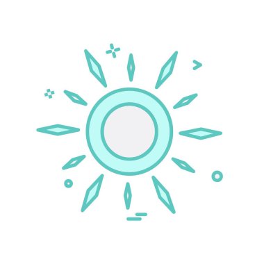 Güneş simgesi tasarım vektörü