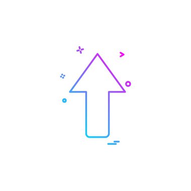 Yukarı ok simgesi tasarım vektörü