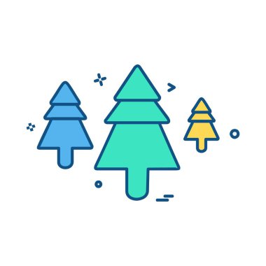 Ağaç simgesi tasarım vektörü