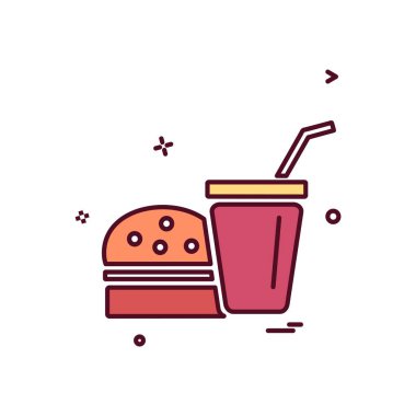 Gıda simgesi tasarım vektörü